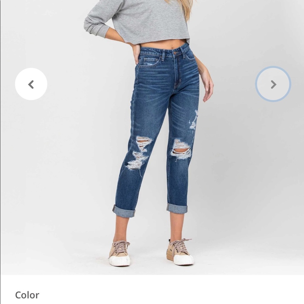Flying Monkey Black Label distressed Mom Jeans